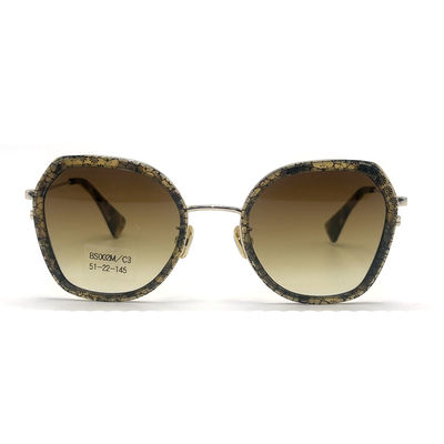 Buen precio BS002M Gafas de aceto metálico con forma de ojo poligonal en línea