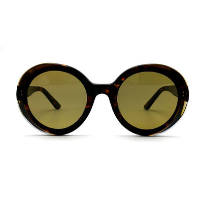 Buen precio AS101 Gafas de sol de acetato con protección UV para mujeres redondas con lentes CR 39 online