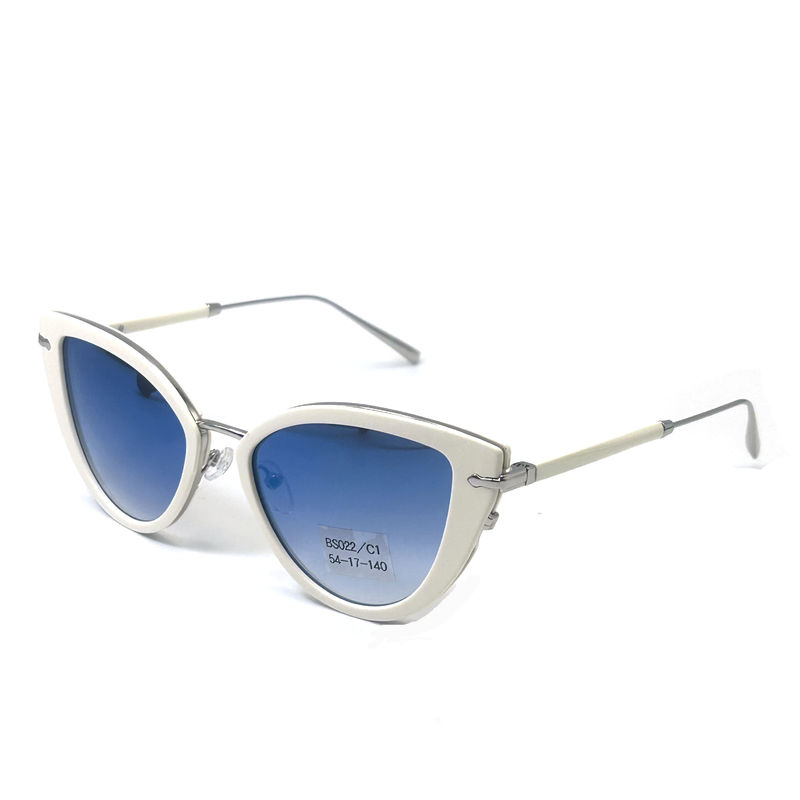 Gafas de sol de aceto metálico de primera calidad Gafas de sol de moda Gafas de sol con forma de mariposa Modelo BS022,OEM y ODM Fábrica de gafas FE