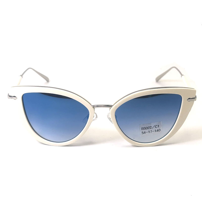 Gafas de sol de aceto metálico de primera calidad Gafas de sol de moda Gafas de sol con forma de mariposa Modelo BS022,OEM y ODM Fábrica de gafas FE