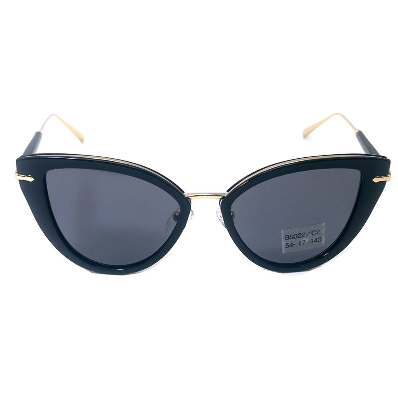 Gafas de sol de aceto metálico de primera calidad Gafas de sol de moda Gafas de sol con forma de mariposa Modelo BS022,OEM y ODM Fábrica de gafas FE