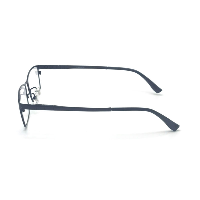 TD061 Elegante marco de titanio para anteojos con forma de ojo semirrims y diseño rectangular