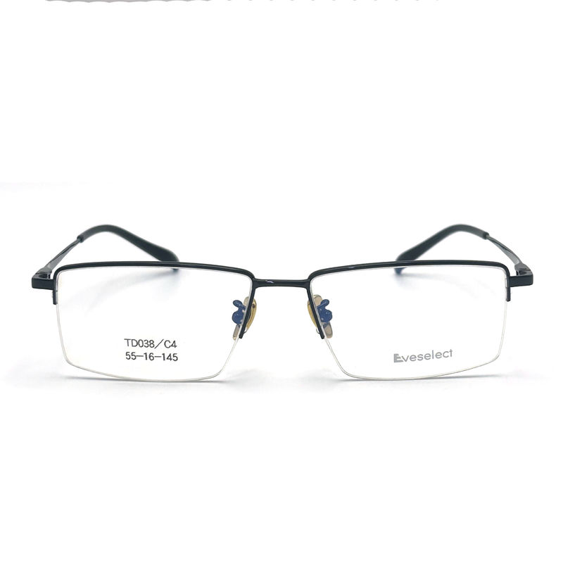 TD038 Marco de titanio semirrims para hombres - equilibrio perfecto de estilo y función