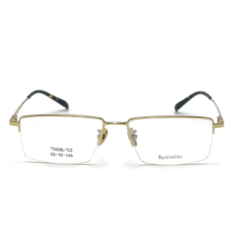 TD038 Marco de titanio semirrims para hombres - equilibrio perfecto de estilo y función