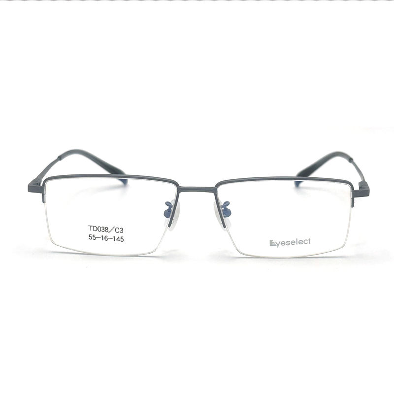 TD038 Marco de titanio semirrims para hombres - equilibrio perfecto de estilo y función