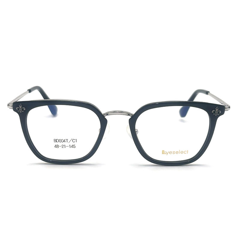 BD004T Cuadro de acetato de metal de estilo vintage para hombres - Gafas de moda