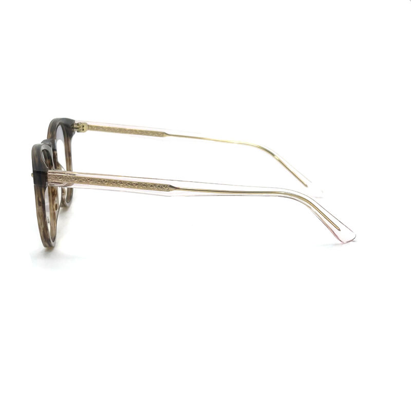 AD015 Marco óptico redondo de acetato con características personalizadas para futuros looks de moda