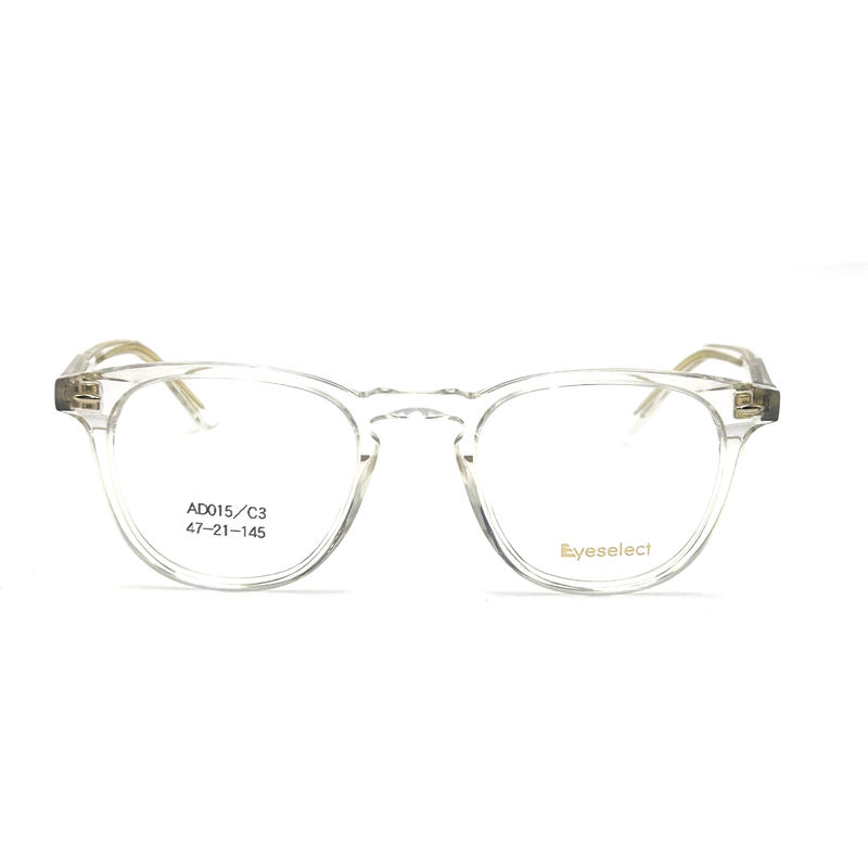 AD015 Marco óptico redondo de acetato con características personalizadas para futuros looks de moda