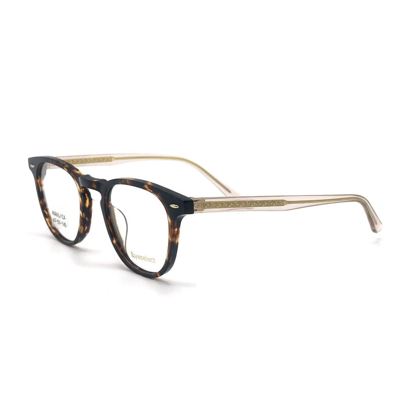 AD015 Marco óptico redondo de acetato con características personalizadas para futuros looks de moda