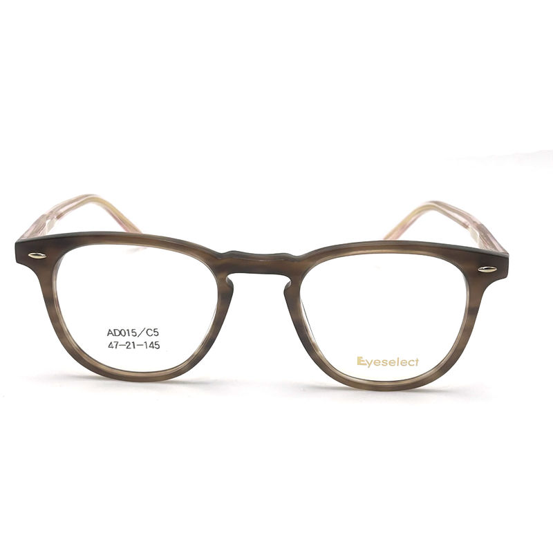 AD015 Marco óptico redondo de acetato con características personalizadas para futuros looks de moda