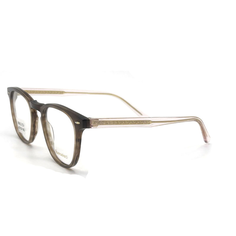 AD015 Marco óptico redondo de acetato con características personalizadas para futuros looks de moda