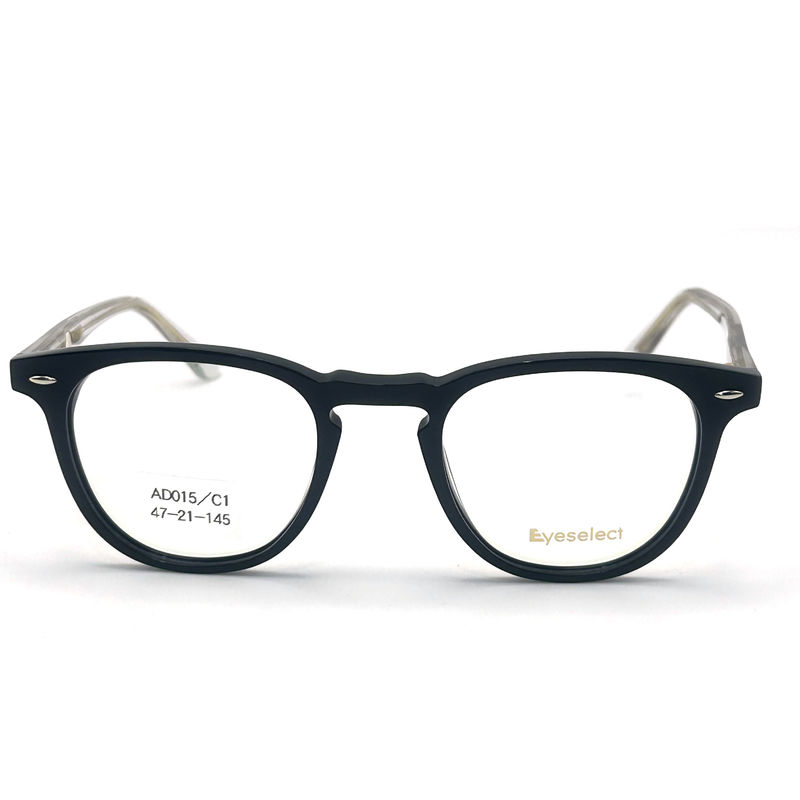 AD015 Marco óptico redondo de acetato con características personalizadas para futuros looks de moda