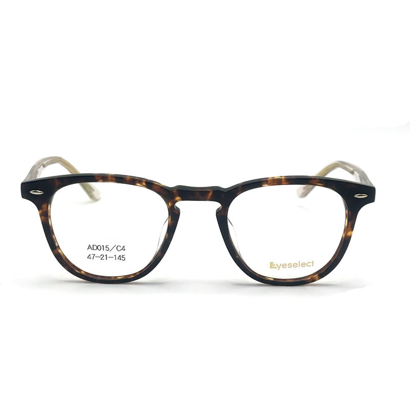 AD015 Marco óptico redondo de acetato con características personalizadas para futuros looks de moda