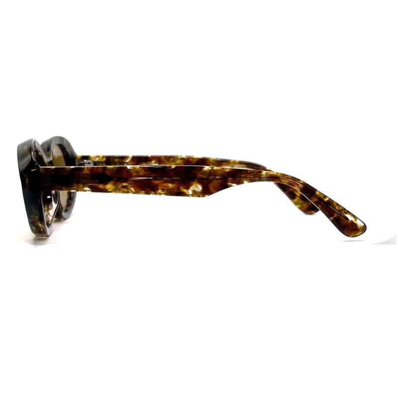 Gafas de sol de marco de acetato de moda con forma de ojo oval y marco clásico modelo de estilo AS075, Gafas de sol Manufactura OEM/ODM