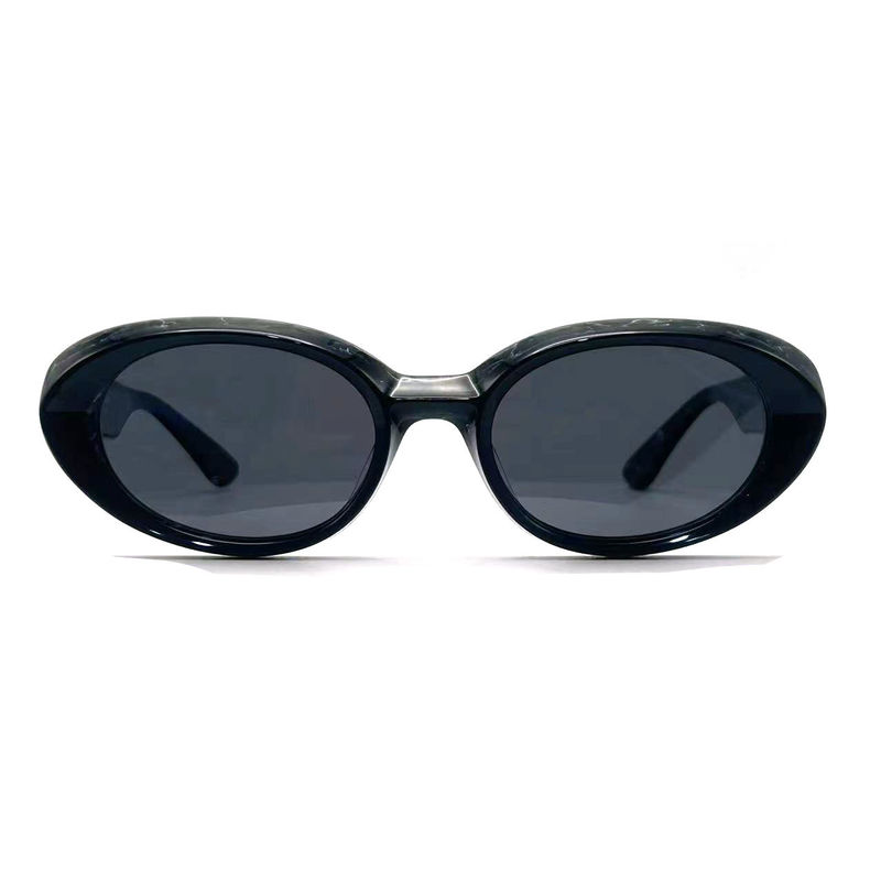 Gafas de sol de marco de acetato de moda con forma de ojo oval y marco clásico modelo de estilo AS075, Gafas de sol Manufactura OEM/ODM
