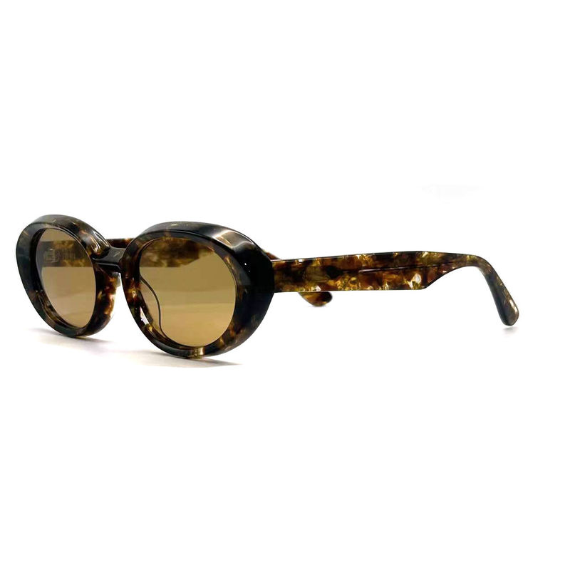 Gafas de sol de marco de acetato de moda con forma de ojo oval y marco clásico modelo de estilo AS075, Gafas de sol Manufactura OEM/ODM