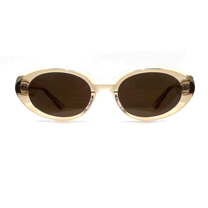 Gafas de sol de marco de acetato de moda con forma de ojo oval y marco clásico modelo de estilo AS075, Gafas de sol Manufactura OEM/ODM