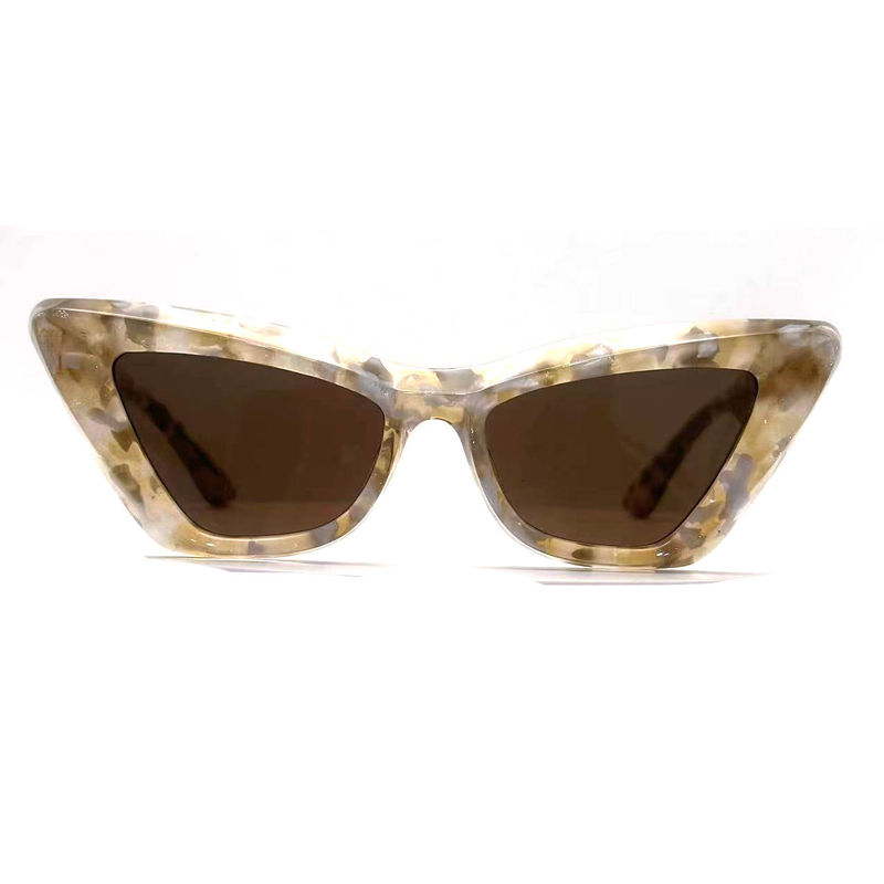 Acetato de hoja de mariposa forma de ojo Acetato de marco gafas de sol modelo AS076,Personalizada / OEM Fabrica de gafas de sol