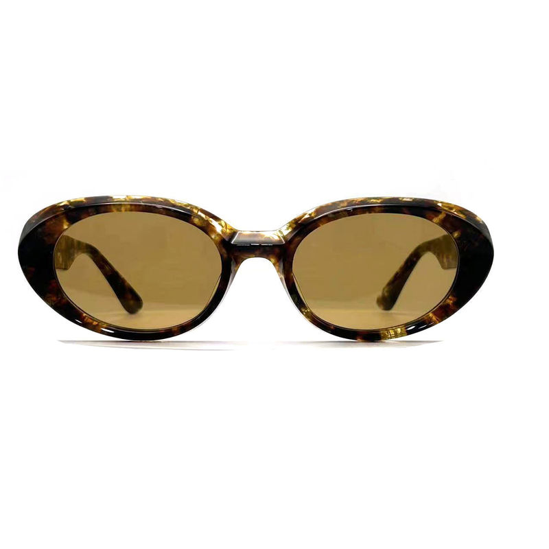 Gafas de sol de marco de acetato de moda con forma de ojo oval y marco clásico modelo de estilo AS075, Gafas de sol Manufactura OEM/ODM