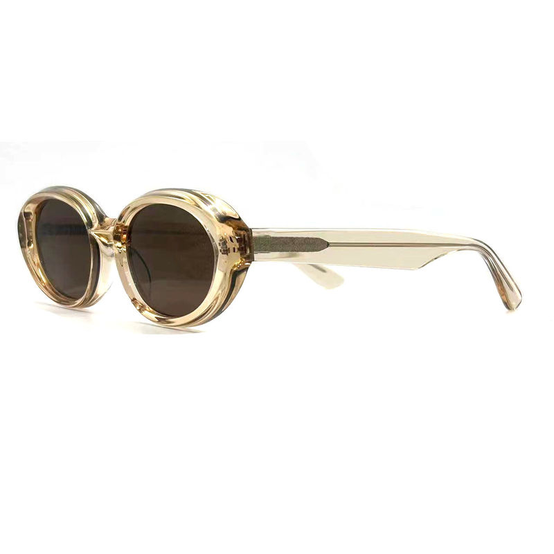 Gafas de sol de marco de acetato de moda con forma de ojo oval y marco clásico modelo de estilo AS075, Gafas de sol Manufactura OEM/ODM