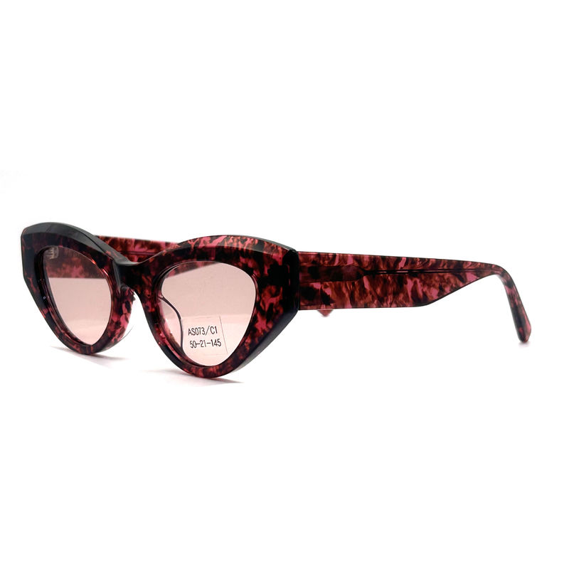 AS073 Gafas de sol con marco de acetato para mujeres con material de lente CR 39 y estilo elegante