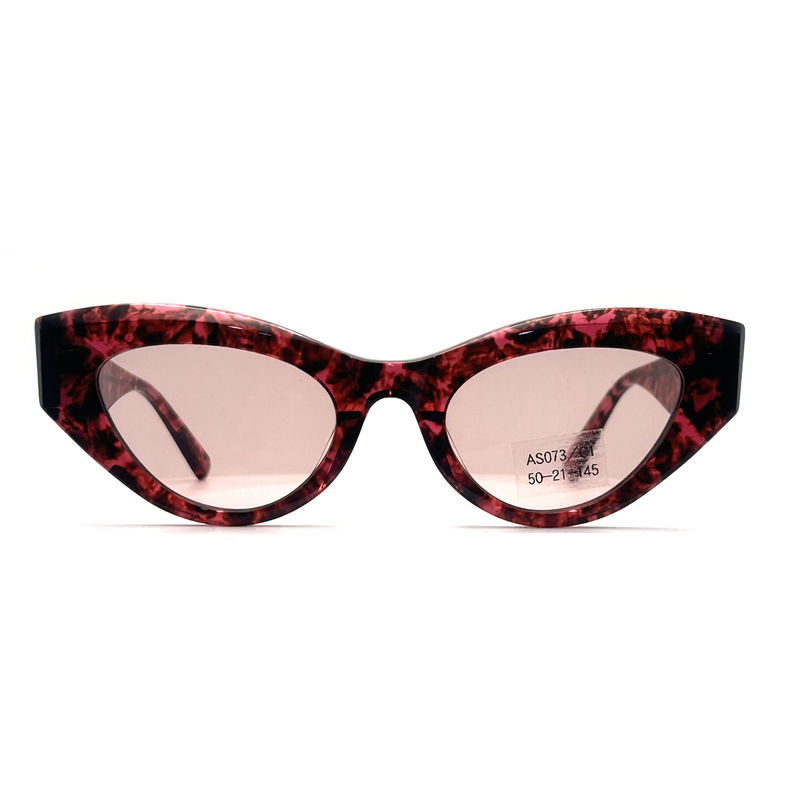 AS073 Gafas de sol con marco de acetato para mujeres con material de lente CR 39 y estilo elegante