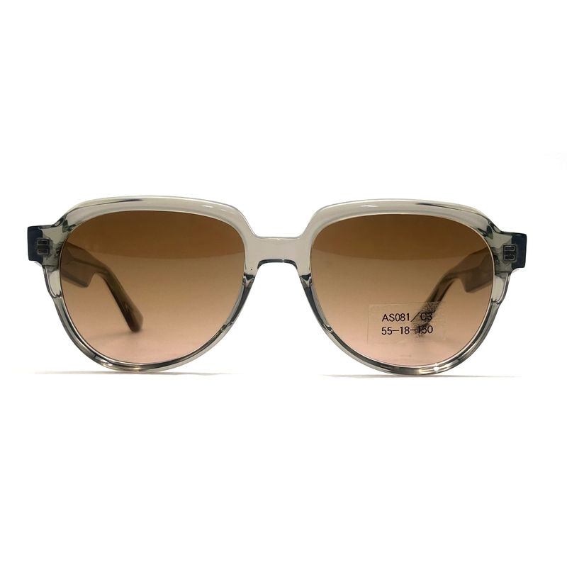 AS081 CR 39 Material de lente Acetato de marco Gafas de sol para pilotos y forma de los ojos