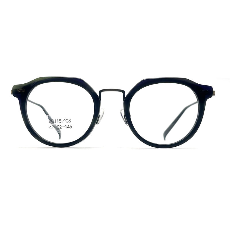BD115 Color personalizado Cuadrado Acetato marcos metálicos - Diseño cuadrado Vibrant Colors