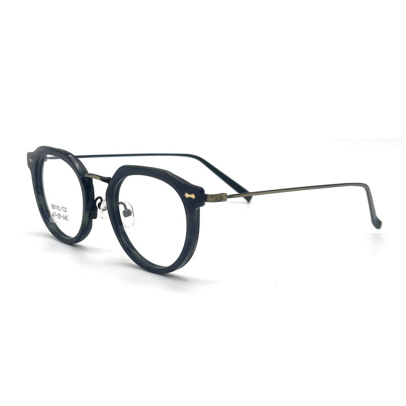 BD115 Color personalizado Cuadrado Acetato marcos metálicos - Diseño cuadrado Vibrant Colors