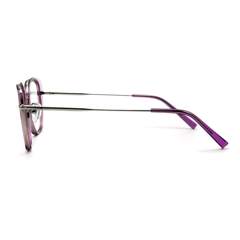 BD138M Gafas de acetato de metal de estilo vintage cuadrado personalizado para mujeres