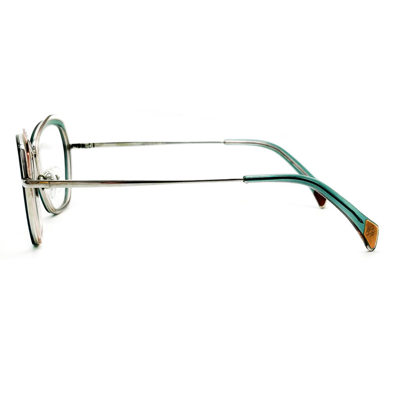 BD136M Gafas cuadradas y vintage personalizadas Acetato de metal para mujeres
