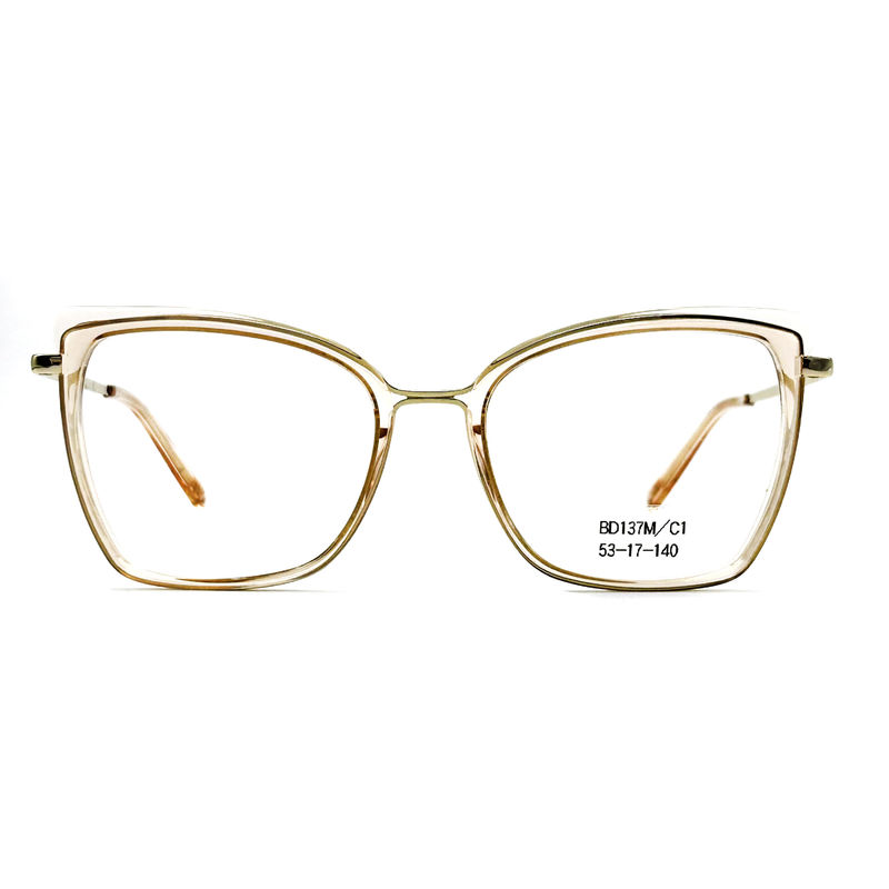 BD137M Vintage Cuadrado Mujer Acetato de Vidrios de Metal Color personalizado