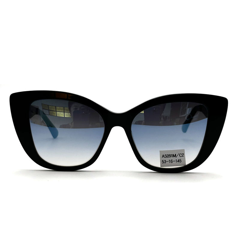 AS091M Gafas de sol clásicas para mujeres con marco de acetato con lente CR 39 100% protección UV 145mm longitud de templo