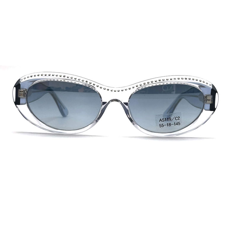 Cuadro de hoja de acetato para mujeres gafas de sol clásicas de mariposa con Strass-AS119,Fábrica ODM / OEM