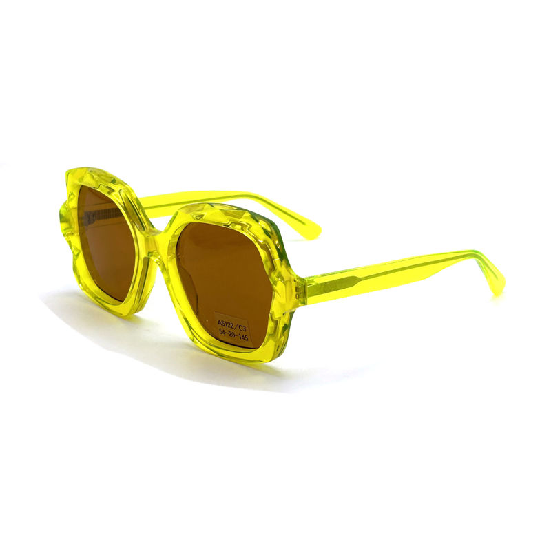 Gafas de sol con marco de acetato con estilo moderno  modelo AS122 - CR 39 100% protección UV, fábrica ODM/OEM
