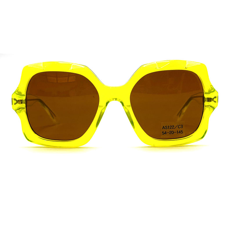 Gafas de sol con marco de acetato con estilo moderno  modelo AS122 - CR 39 100% protección UV, fábrica ODM/OEM