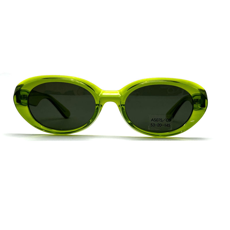 Gafas de sol de marco de acetato de moda con forma de ojo oval y marco clásico modelo de estilo AS075, Gafas de sol Manufactura OEM/ODM