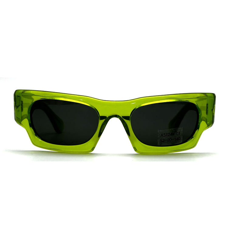 Gafas de sol unisex clásico con marco de acetato con protección UV y CR 39 modelo de lente AS124, gafas de sol personalizadas fábrica C