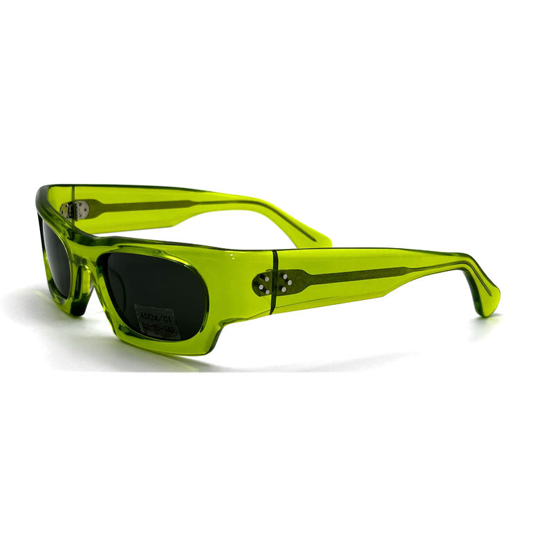 Gafas de sol unisex clásico con marco de acetato con protección UV y CR 39 modelo de lente AS124, gafas de sol personalizadas fábrica C