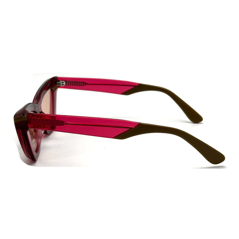 Acetato de hoja de mariposa forma de ojo Acetato de marco gafas de sol modelo AS076,Personalizada / OEM Fabrica de gafas de sol