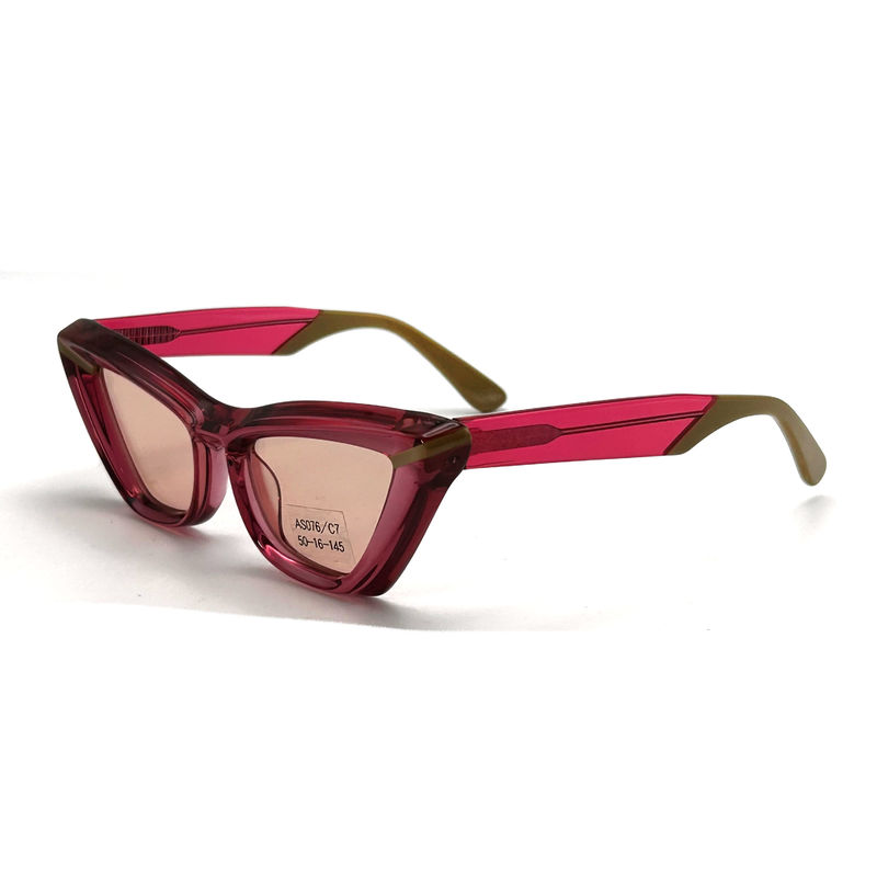 Acetato de hoja de mariposa forma de ojo Acetato de marco gafas de sol modelo AS076,Personalizada / OEM Fabrica de gafas de sol