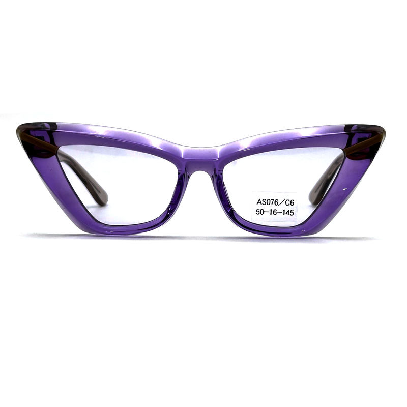 Acetato de hoja de mariposa forma de ojo Acetato de marco gafas de sol modelo AS076,Personalizada / OEM Fabrica de gafas de sol