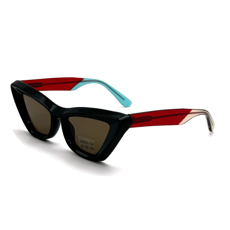 Acetato de hoja de mariposa forma de ojo Acetato de marco gafas de sol modelo AS076,Personalizada / OEM Fabrica de gafas de sol
