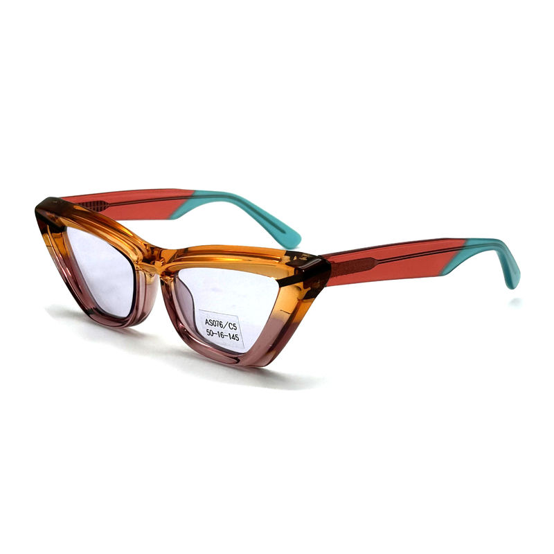Acetato de hoja de mariposa forma de ojo Acetato de marco gafas de sol modelo AS076,Personalizada / OEM Fabrica de gafas de sol