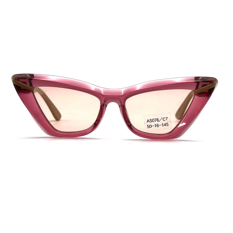 Acetato de hoja de mariposa forma de ojo Acetato de marco gafas de sol modelo AS076,Personalizada / OEM Fabrica de gafas de sol